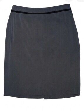 Laura Petites Classic Pencil Skirt Stretch Office Business Gray Womens Size 6P